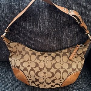 Vintage Coach J0767-11575 Hamptons Brown/brown Signature Jacquard & Leather